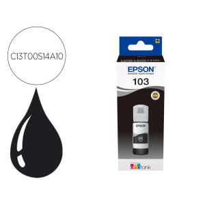 Tinta epson ecotank 103 l3110/3150/3151/5190 negro botella de 65 ml