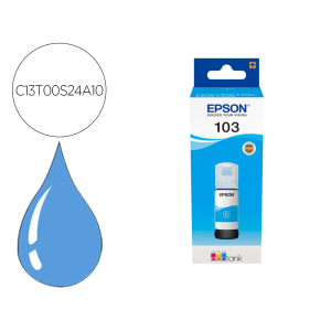 Tinta epson ecotank 103 l3110/3150/3151/5190 cian botella de 65 ml