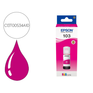 Tinta epson ecotank 103 l3110/3150/3151/5190 magenta botella de 65 ml