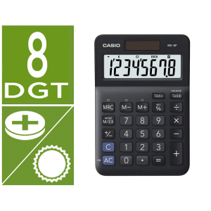 Calculadora casio ms-8f sobremesa 8 digitos tax +/- color negro