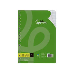 Recambio liderpapel a4 100 hojas 75gr cuadro 4mm con margen 16 taladros