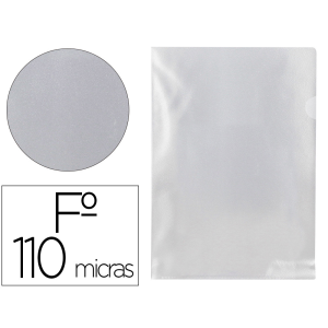 Carpeta q-connect dossier uñero plastico folio transparente 110 micras
