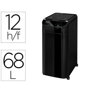 Destructora de documentos fellowes automax 350c capacidad 350h seguridad p4 grapas clips y tarjetas