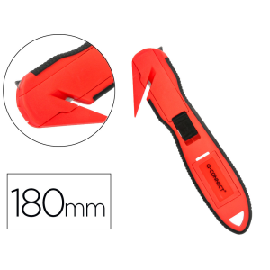 Cuter q-connect plastico ancho de seguridad para evitar cortes cuchilla 18 mm xd-g03 blister 1 unidad