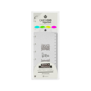 Marcapaginas carchivo ingeniox polipropileno transparente/neon 4 posiciones