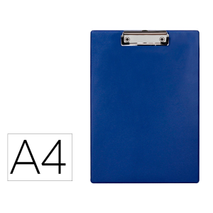 Portanotas q-connect plastico 50% reciclado din a4 azul grosor 2,1 mm