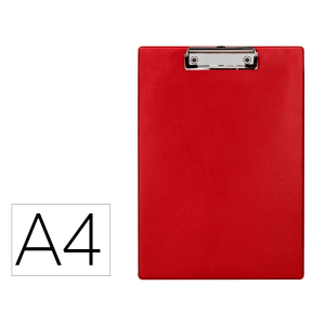Portanotas q-connect plastico 50% reciclado din a4 rojo grosor 2,1 mm