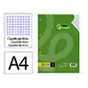 Recambio liderpapel a4 100 hojas 75gr cuadro 4mm con margen 4 taladros