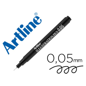 Rotulador artline calibrado micrometrico negro illustration pen ek-2805iln punta poliacetal 0,05mm