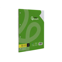Recambio liderpapel a4 100 hojas 75gr cuadro 4mm con margen 4 taladros
