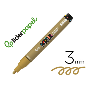 Rotulador liderpapel acrylic base agua todo tipo de superficie punta redonda 3 mm marron claro
