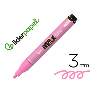 Rotulador liderpapel acrylic base agua todo tipo de superficie punta redonda 3 mm rosa claro