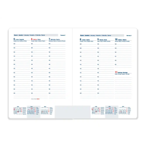 Agenda espiral liderpapel kimolos a6 2026 semana vista focus papel 70 gr fsc