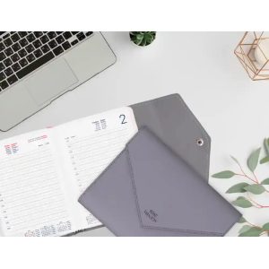Agenda encuadernada liderpapel psara a5 2026 dia pagina gris papel 70 gr fsc