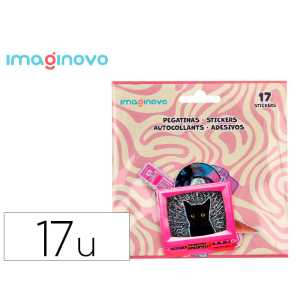 Pegatinas imaginovo retro diseños surtidos para ordenador 145x140 mm en blister