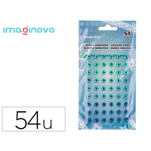 Pegatinas imaginovo gemas verdes y azules brillantes con relieve para todas superficies 190x105 mm en