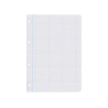 Recambio liderpapel a4 100 hojas 75gr cuadro 4mm con margen 4 taladros