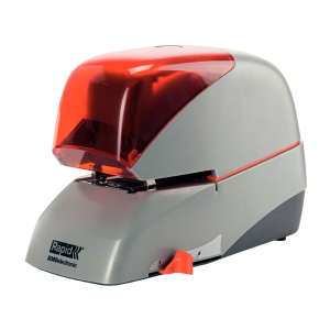 Grapadora rapid 5080e electrica blanco/negro capacidad 80 hojas usa grapas casete 5080