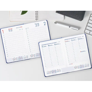 Agenda encuadernada liderpapel corfu a5 2026 dia pagina negro papel 60 gr fsc