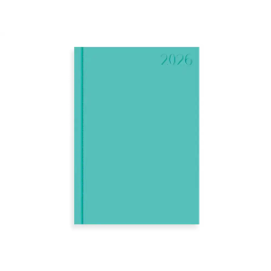Agenda encuadernada liderpapel corfu a5 2026 dia pagina verde menta papel 60 gr fsc