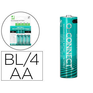 Pila q-connect aa recargable por usb-c blister de 4 unidades