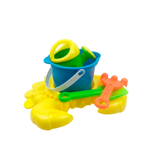 Cubo de playa ao zhi para jugar con la arena set 7 piezas cangrejo