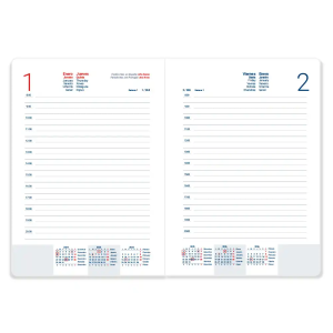 Agenda encuadernada liderpapel icaria a5 2026 dia pagina negro papel 70 gr fsc