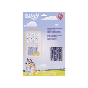 Set de papeleria coloreable bluey