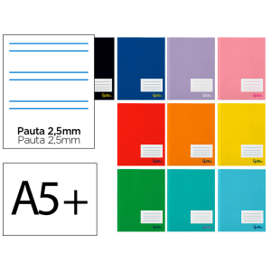 Libreta liderpapel smart a5 plus 32 hojas 75gr pauta 5 2.5mm con margen