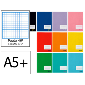 Libreta liderpapel smart a5 plus 32 hojas 75gr rayado nº46 colores surtidos