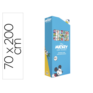 Papel de regalo basika disney mickey and friends rollo ancho 70 cm longitud 2 mt diseños surtidos gramaje 60