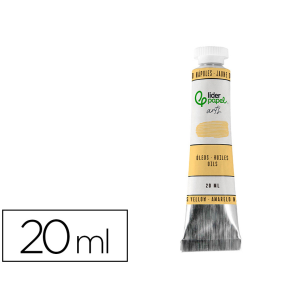 Pintura al oleo liderpapel tubo de aluminio de 20 ml color amarillo napoles