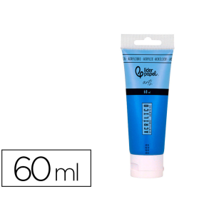 Pintura acrilica liderpapel tubo de plastico de 60 ml color azul