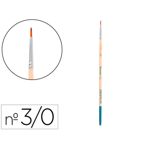 Pincel para pintura acrilica y acuarela liderpapel n 000 punta redonda de pelo sintetico certificado fsc