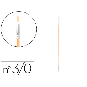 Pincel para pintura al oleo y acrilica liderpapel n 000 punta plana de pelo de cerda certificado fsc