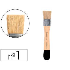 Brocha paletina plana liderpapel ancho 25 mm de pelo de cerda certificado fsc