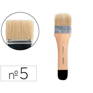 Brocha paletina plana liderpapel ancho 57 mm de pelo de cerda certificado fsc