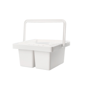 Cubo limpiador de pinceles liderpapel de plastico con asa transportable 13x13x9 cm