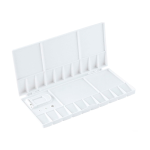Paleta plastico liderpapel para pintura plegable con tapa y agujero para el pulgar 20x10x1,8 cm
