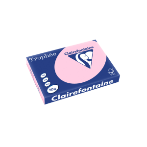 Papel color trophee a3 80gr rosa pastel paquete de 500 hojas