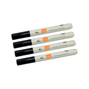 Rotulador nobo para pizarra blanca punta redonda 3 mm ecologico color negro blister de 4 unidades