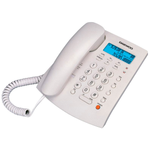 Telefono daewoo sobremesa pantalla retroiluminada manos libres color blanco