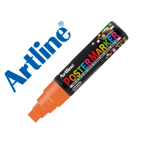 Rotulador artline poster marker epp-12 punta rectangular 12 mm color naranja fluor