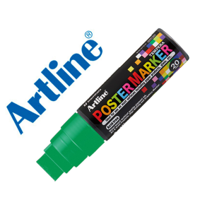 Rotulador artline poster marker epp-20 punta rectangular 20 mm color verde fluor
