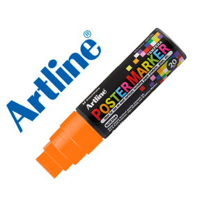 Rotulador artline poster marker epp-20 punta rectangular 20 mm color naranja fluor