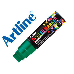 Rotulador artline poster marker epp-20 punta rectangular 20 mm color verde