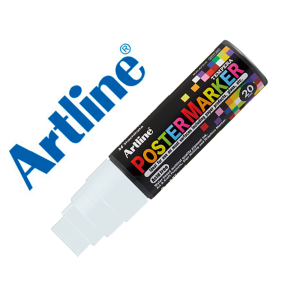 Rotulador artline poster marker epp-20 punta rectangular 20 mm color blanco