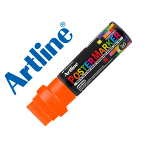 Rotulador artline poster marker epp-30 punta rectangular 30 mm color naranja fluor