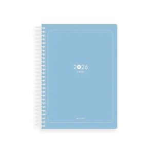 Agenda espiral antartik essentials a5+ 2026 día páginaazul claro papel 80g fsc