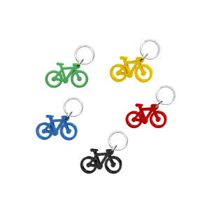 Llavero bicicleta acrilico reciclado pack de 5 unidades colores surtidos
